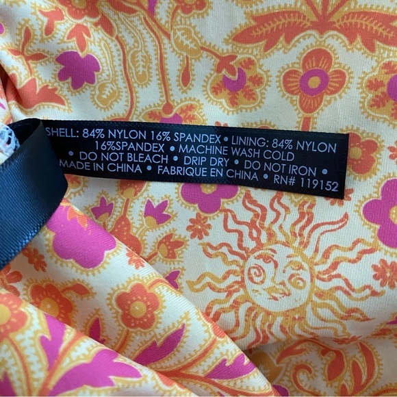 Urban Outfitters Out From Under M Women's O-Ring Yellow Floral Cut Out Swimsuit - Picture 10 of 12